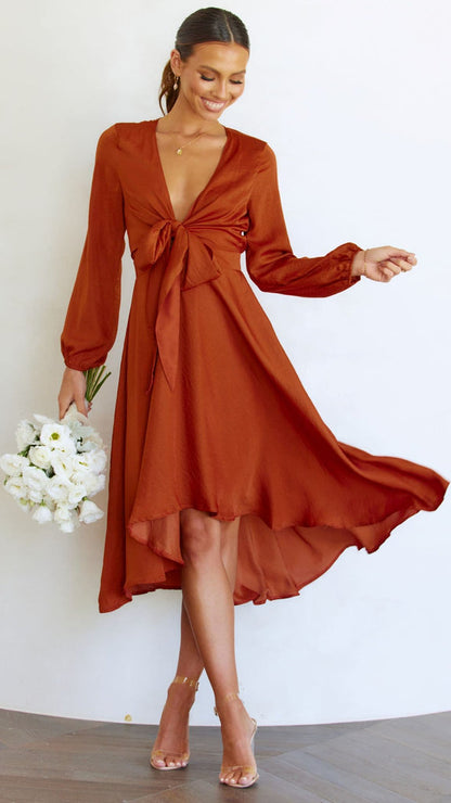 Agata - Midi vestido de satén