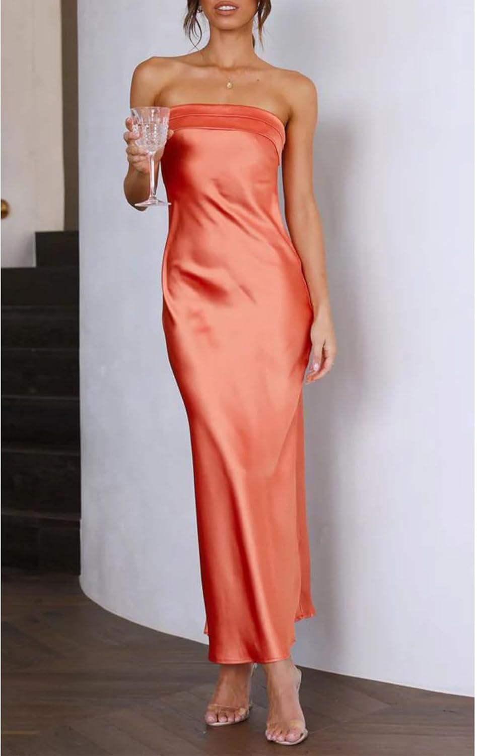 Thesa | Vestido de satén sin mangas