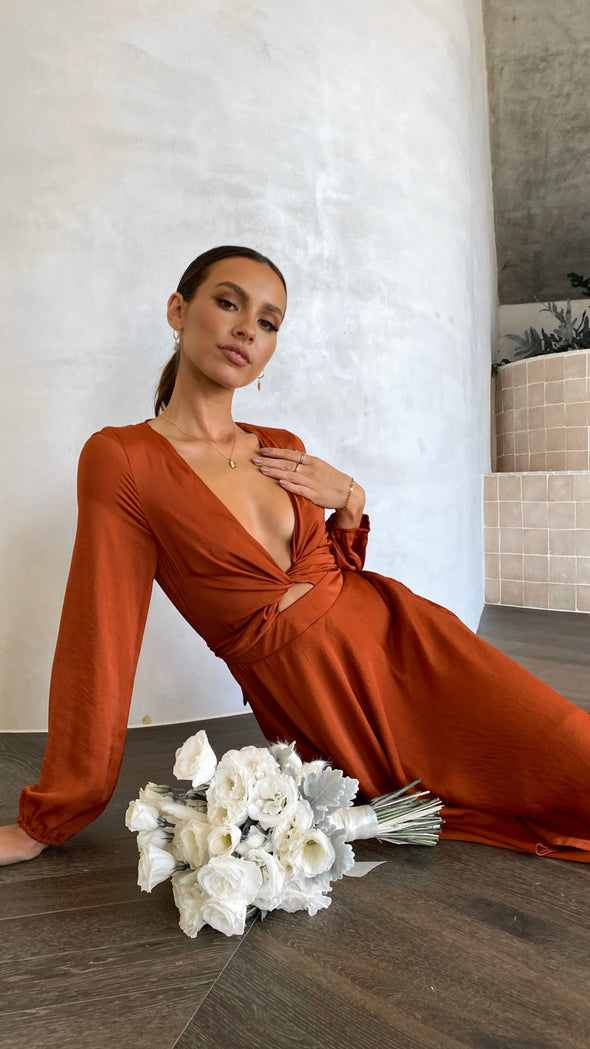 Agata - Midi vestido de satén