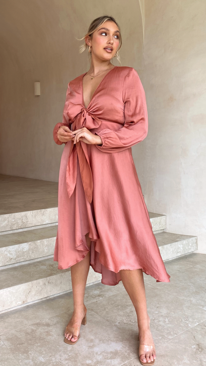 Agata - Midi vestido de satén